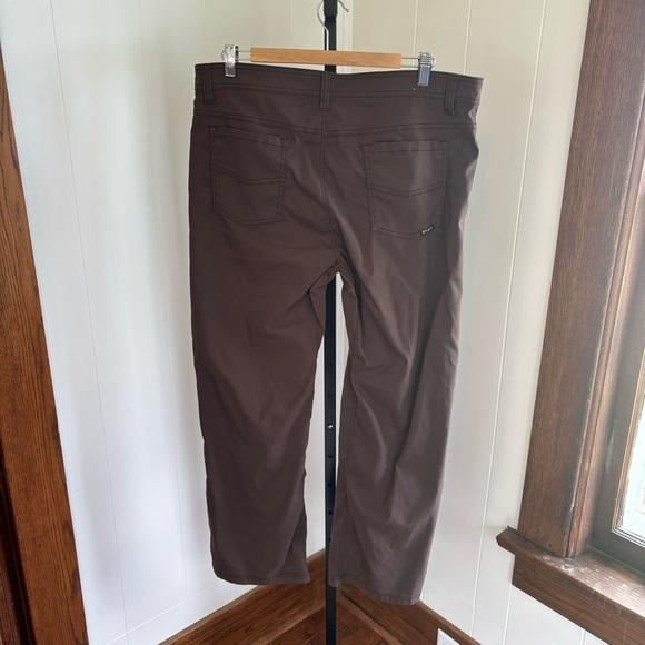 Prana Brown Slim Fit Stretch Outdoor Hiking Chino Pants Mens 38x29 (Tag 30) - Picture 3 of 10